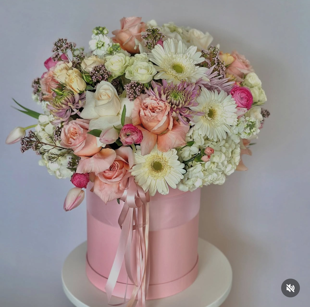 Flower Box Classic Round Blush