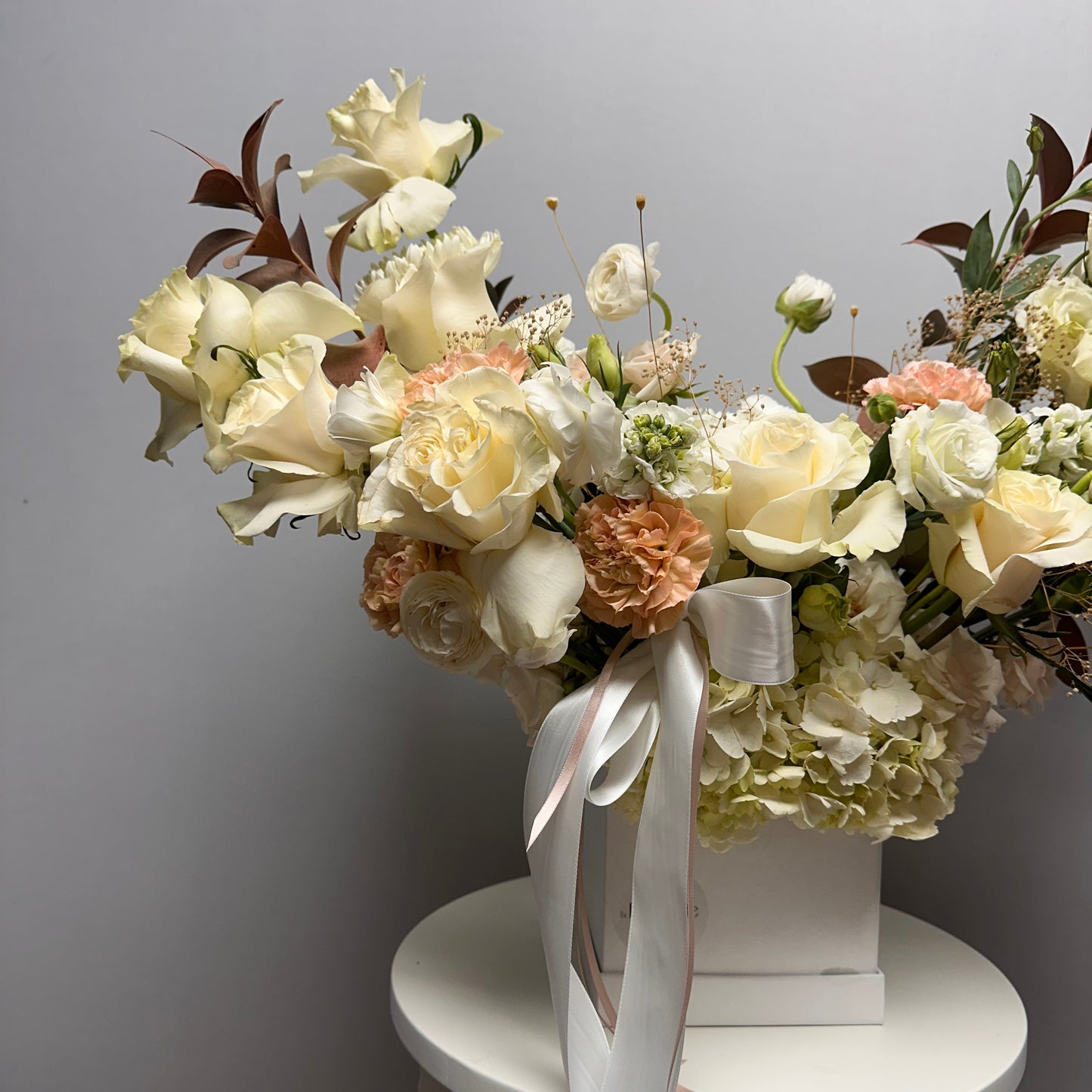 Flower Box Asymmetrical Ivory