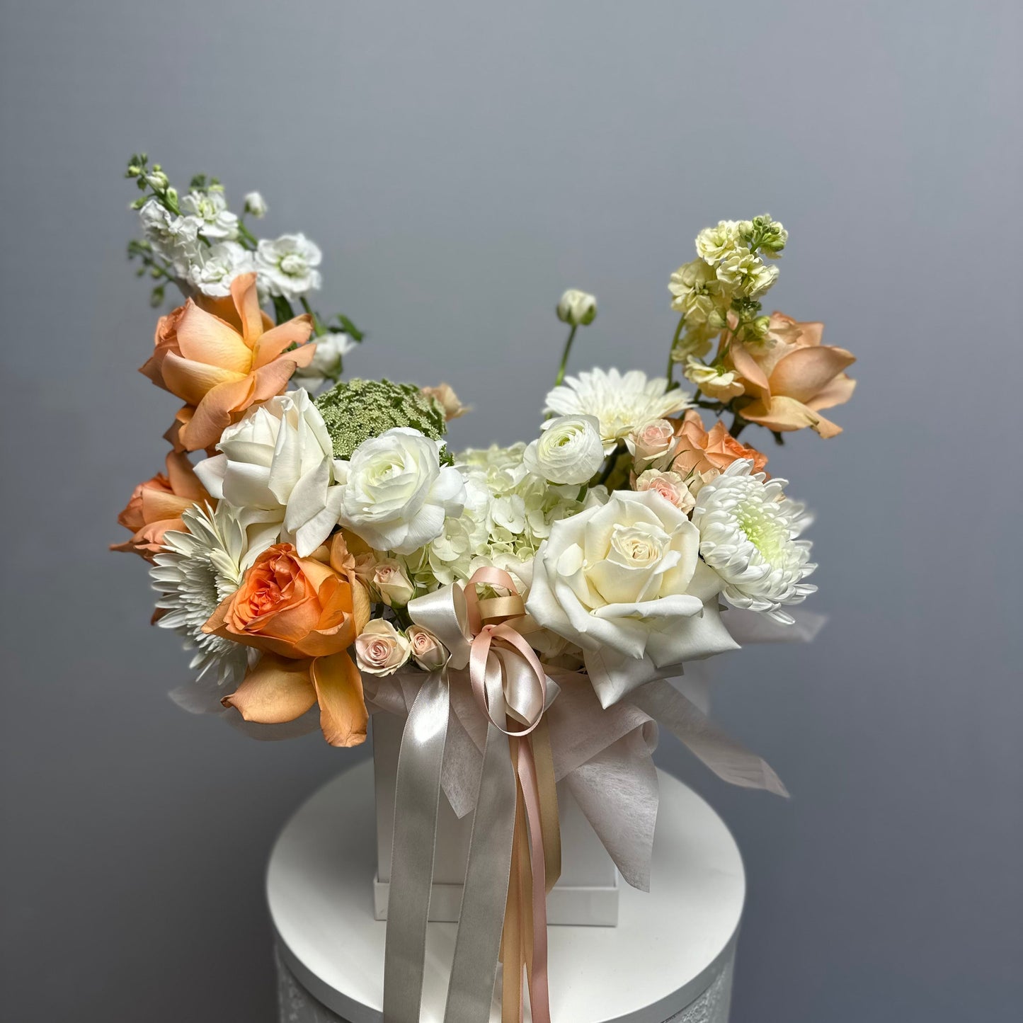Flower Box Asymmetrical Ivory