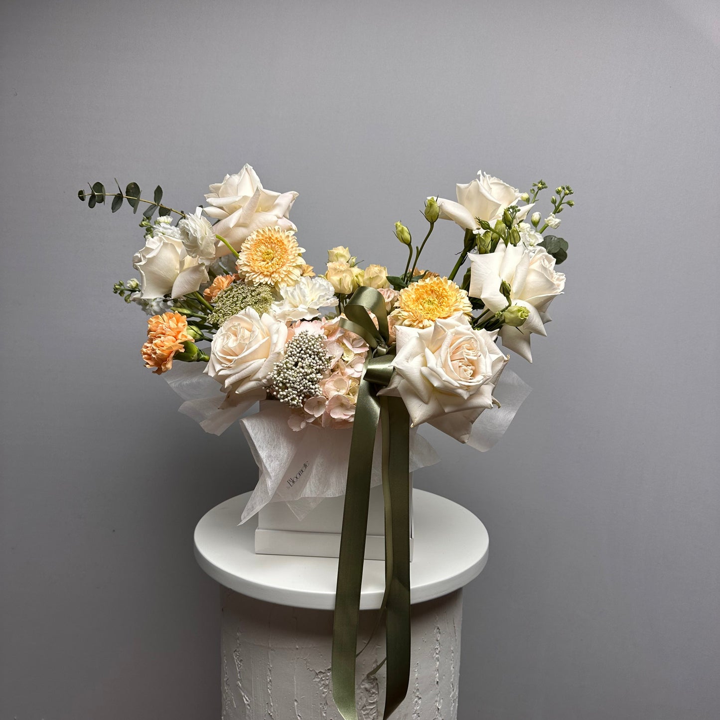 Flower Box Asymmetrical Ivory